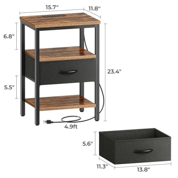 Stylish Nightstand with Charging Station for Every Room