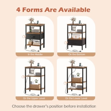 Stylish Nightstand with Charging Station for Every Room