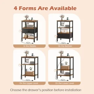 Stylish Nightstand with Charging Station for Every Room