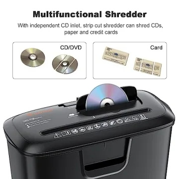 Bonsaii Paper Shredder Home Use 8-Sheet Capacity