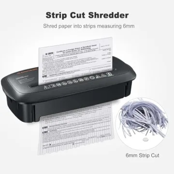 Bonsaii Paper Shredder Home Use 8-Sheet Capacity