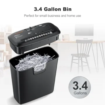 Bonsaii Paper Shredder Home Use 8-Sheet Capacity