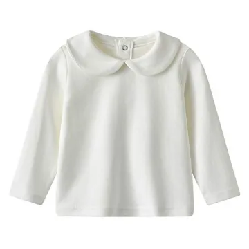 Comfortable Toddler Peter Pan Collar Tee in Soft Cotton