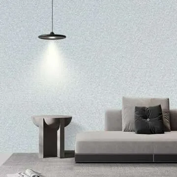 LOVADA Peel and Stick Wallpaper Silver Gray Silk Wall Paper - 15.7 x 98 Inch Self Adhesive Wallpaper Peel and Stick, Easy to Paste Wall Contact Paper for Stand Liner, Table and Door Makeover Decor