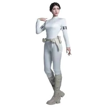 eioaner Womens Cosplay Costume Queen White Dress Suits Full Set Outfits Halloween