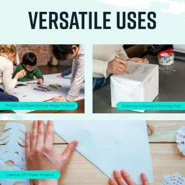 Bryco Goods White Kraft Paper Roll - Versatile Art and Craft Paper
