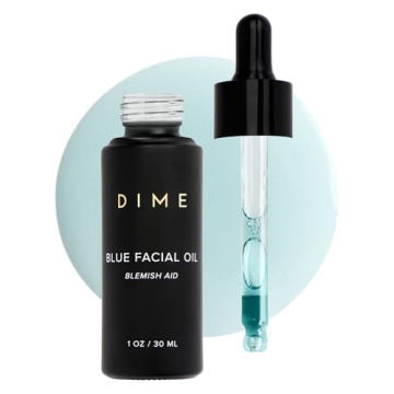 DIME Beauty Blue Facial Oil - Blemish Treatment with Blue Tansy, Rosehip, and Grapeseed Oils, 1 oz