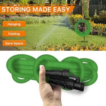 Durable 75ft Garden Hose with Latex Core and Leak-Proof Connectors
