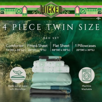 Wicked Elphaba and Glinda Bedding Set - Cozy Kids Decor
