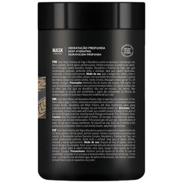 INOAR Hair Mask - Deep Hydrating Macadamia 2.2L for Dry, Damaged Hair