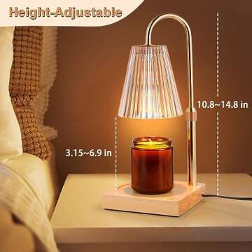 WDQQ Candle Warmer Lamp with Timer & Dimmer for Jar Candles