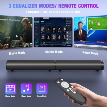 Goputa Sound Bar, Sound Bar for Smart TV, 5.3 Bluetooth Sound Bar 2 in 1 Detachable Surround Sound System for TV Home Audio Soundbar Speaker, Sound Bar with 3D Surround Bass Effect