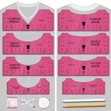 Vowlove Perfect T-Shirt Ruler Set: Ultimate Alignment Tool for Crafters