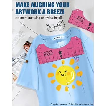 Vowlove Perfect T-Shirt Ruler Set for Precise Design Alignment