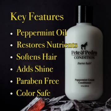 Pete & Pedro CLEAN & CONDITION SET, Tea Tree Oil Shampoo & Peppermint Cream Conditioner Haircare Kit...