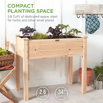 Best Choice 34x18x30in Raised Garden Bed Elevated Planter
