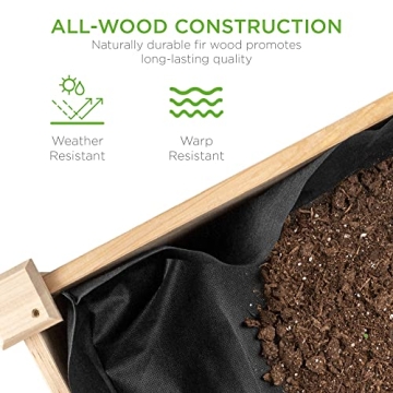 Best Choice 34x18x30in Raised Garden Bed Elevated Planter