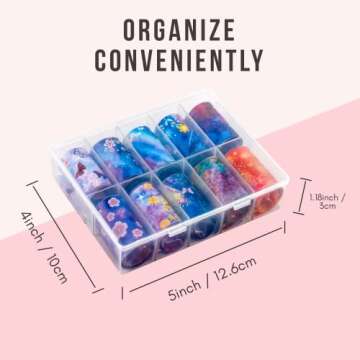 Makartt Nail Foil Sheets 10 Rolls Amazing Designs