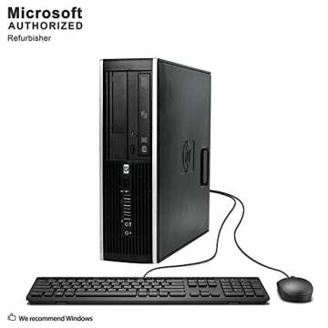 HP Desktop Computer, Core 2 Duo 3.0 GHz Processor, 4GB, 160GB, DVD, WiFi Adapter, Windows 10, 19in L...