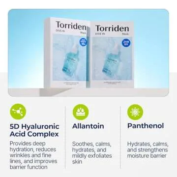 Torriden DIVE-IN Hyaluronic Facial Masks | Hydrating Care