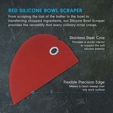 Messermeister Silicone Bowl Scraper for Kitchen and Art