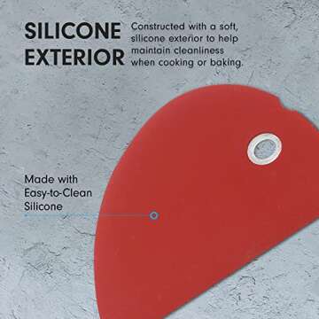 Messermeister Silicone Bowl Scraper for Kitchen and Art