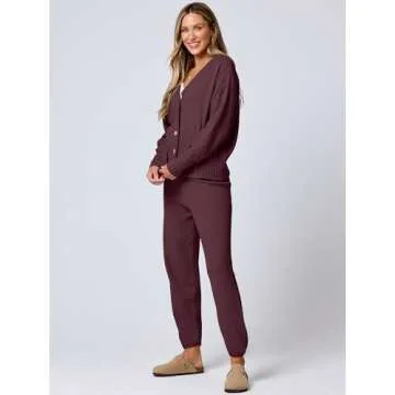 Stylish Women’s Cardigan and Jogger Set for Fall