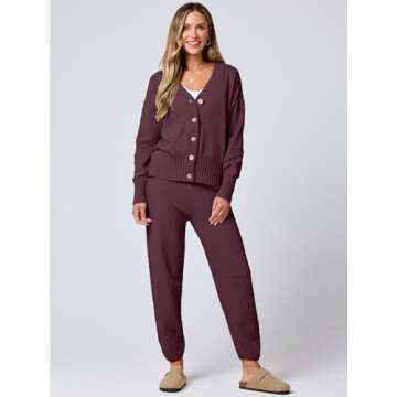 Stylish Women’s Cardigan and Jogger Set for Fall