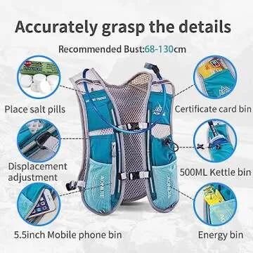 AONIJIE Hydration Backpack Vest for Outdoor Sports Breathable and Lightweight,Hydration Pack for Running, Cycling, and Hiking