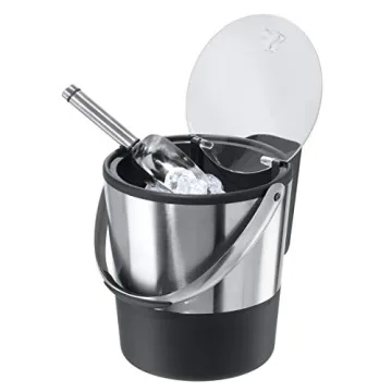Oggi Insulated Ice Bucket: 4 Quart, Stainless Steel, Black