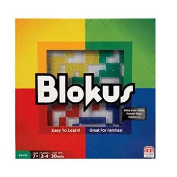 Blokus Strategy Board Game Bundle with Mr Dice Drawstring Bag