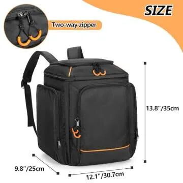 CURMIO Travel Carrying Case Backpack Compatible with Bose S1 Pro/ S1 Pro+ Portable Bluetooth Speaker, Bluetooth Speaker Bag with Shoulder Straps and Accessory Pockets for Microphone, Charger, Cable