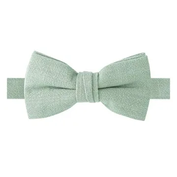 Charming Spring Notion Sage Boys' Linen Knit Bow Tie, Adjustable Design for Ages 1-10!