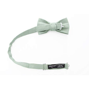 Spring Notion Boys' Linen Bow Tie Sage Adjustable Stylish