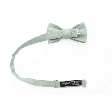 Spring Notion Boys' Linen Bow Tie Sage Adjustable Stylish