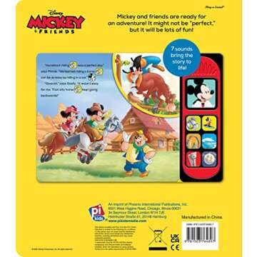 Disney Mickey & Friends – The Perfect Day 7-Button Interactive Sound Book – Mickey Mouse, Minnie Mouse, and More! - PI Kids