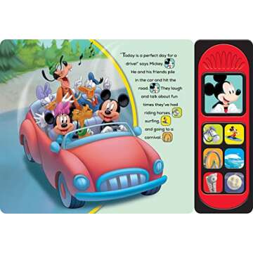Disney Mickey & Friends – The Perfect Day 7-Button Interactive Sound Book – Mickey Mouse, Minnie Mouse, and More! - PI Kids
