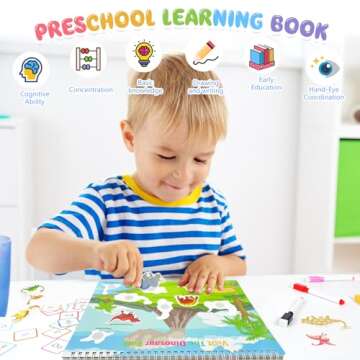 Montessori Activity Book for Toddlers 1-8 | Learning Toy