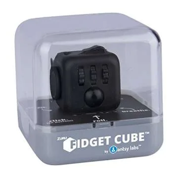 Antsy Labs The Original Fidget Cube, Stress Relief Desk Toy with 6 Sides, Gadget for Focus, Anxiety Relief, Sensory Processing Challenges, Fun Gift for Kids, Teens, and Adults, Pocket-Sized, Midnight