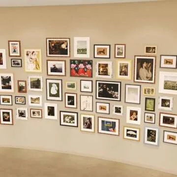 KINLINK A3 Picture Frame Black Set of 2, Wooden Photo Frames Matted A4 with Plexiglass for A4 with Mat or A3 without Mat for Wall Display