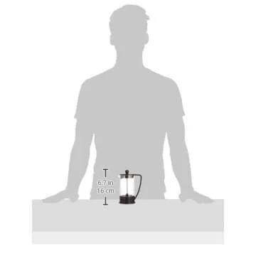 Bodum 12oz Brazil French Press Coffee Maker, High-Heat Borosilicate Glass, Black - Made in Portugal