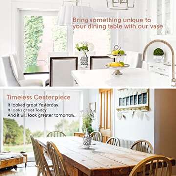 Luxury Metal Vase for Home Decor - Elegant Centerpiece