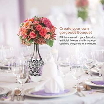 Luxury Metal Vase for Home Decor - Elegant Centerpiece