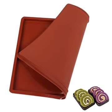 RESOME Large Swiss Roll Cake Mat - 14.17x11 in Nonstick Baking Tray