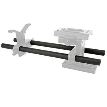 NICEYRIG Carbon Fiber 15mm Rod 12 Inch for Rod Rail Support System, DSLR Shoulder Rig, Pack of 2-011