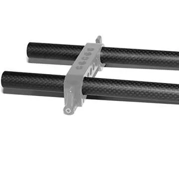 NICEYRIG Carbon Fiber 15mm Rod 12 Inch for Rod Rail Support System, DSLR Shoulder Rig, Pack of 2-011