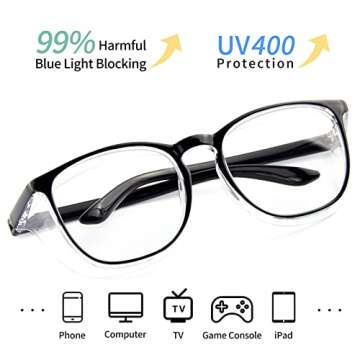 Safety Glasses with Blue Light Block and Anti Fog Coating