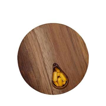 Wood Daily Weekly Medicine Organizer for Stylish Health Management