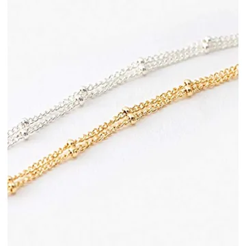 MEVECCO Gold Layered Satellite Chain Choker Necklace