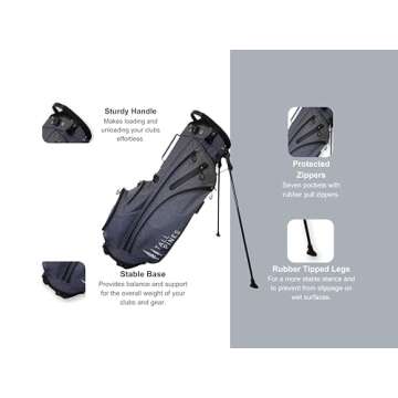 Tall Pines Golf Premium Canvas Hybrid Stand Bag